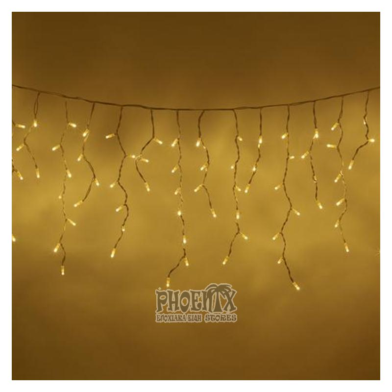 гирлянда tarrington house сосульки мигающая 3 х 0,4 м 175 led. бахрома теплый свет. 6м белый 1080174. гирлянда бахрома ш-3м. в-0.